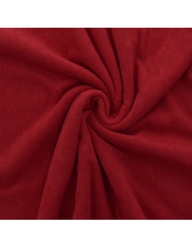 Tissu micro éponge viscose - Rouge