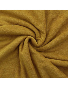 Tissu micro éponge viscose - Moutarde