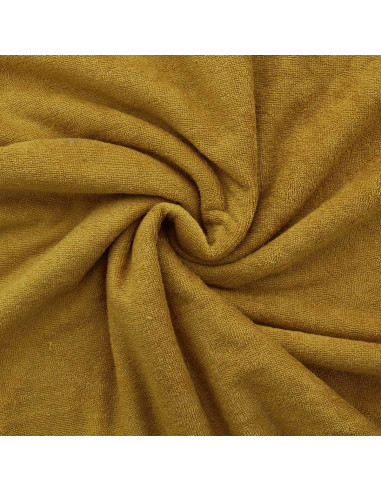 Tissu micro éponge viscose - Moutarde