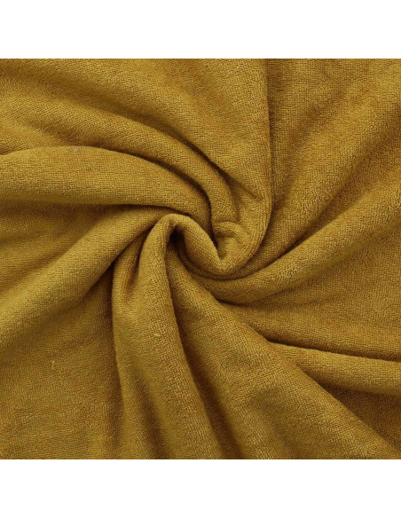 Tissu micro éponge viscose - Moutarde