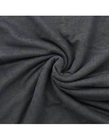 Tissu micro éponge viscose - Gris foncé