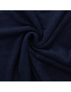 Tissu micro éponge viscose - Bleu nuit