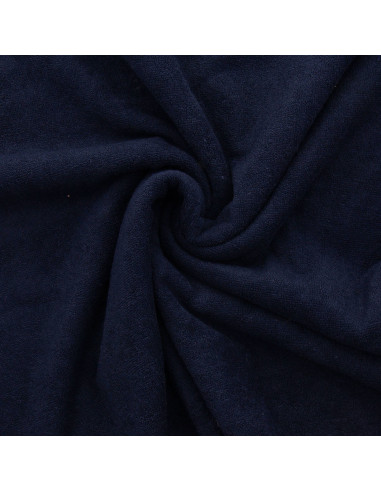 Tissu micro éponge viscose - Bleu nuit