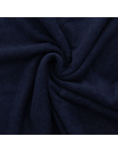 Tissu micro éponge viscose - Bleu nuit