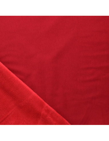 Tissu sweat polaire alpine - Rouge