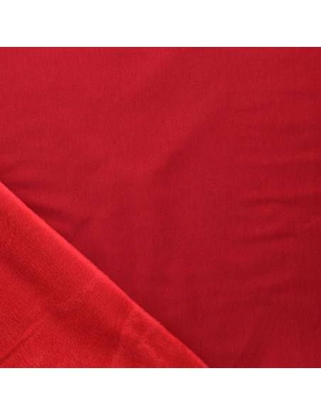 Tissu sweat polaire alpine - Rouge