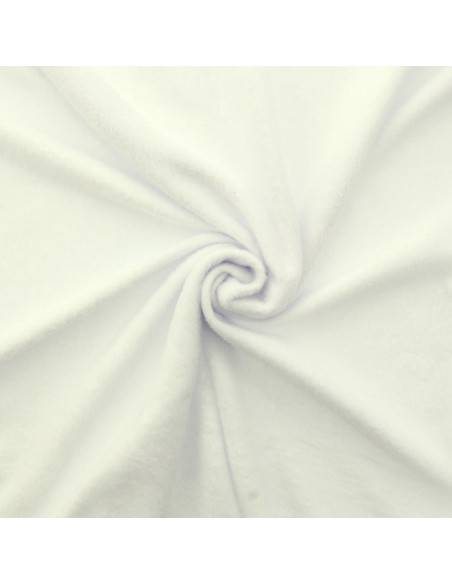 Tissu sweat polaire alpine - Blanc cassé