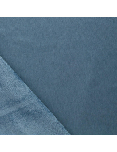 Tissu sweat polaire alpine - Bleu acier