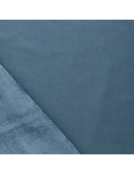 Tissu sweat polaire alpine - Bleu acier