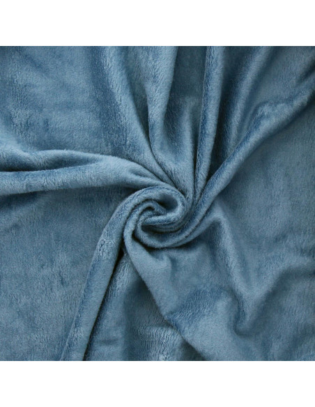 Tissu sweat polaire alpine - Bleu acier