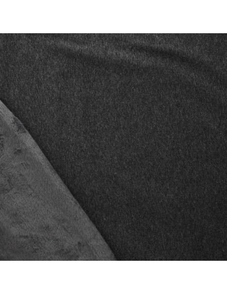 Tissu sweat polaire alpine - Gris moyen chiné