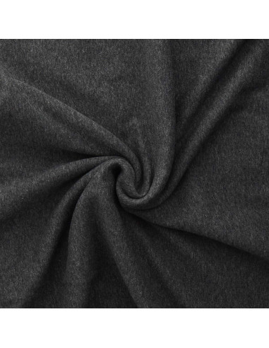 Tissu sweat polaire alpine - Gris moyen chiné
