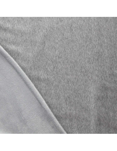 Tissu sweat polaire alpine - Gris clair chiné