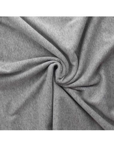 Tissu sweat polaire alpine - Gris clair chiné