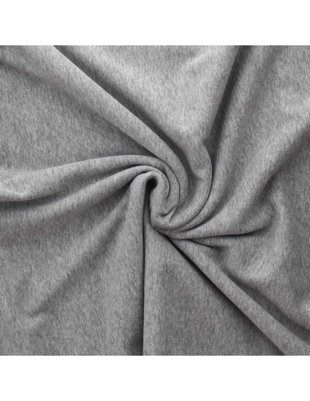 Tissu sweat polaire alpine - Gris clair chiné