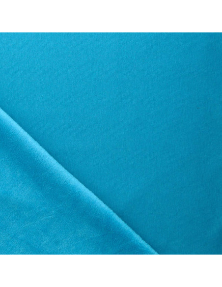 Tissu sweat polaire alpine - Bleu turquoise