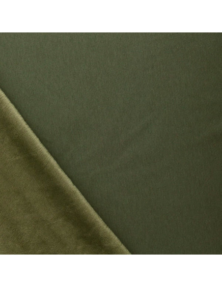 Tissu sweat polaire alpine - Vert mousse