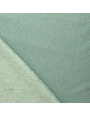 Tissu sweat polaire alpine - Vert de gris