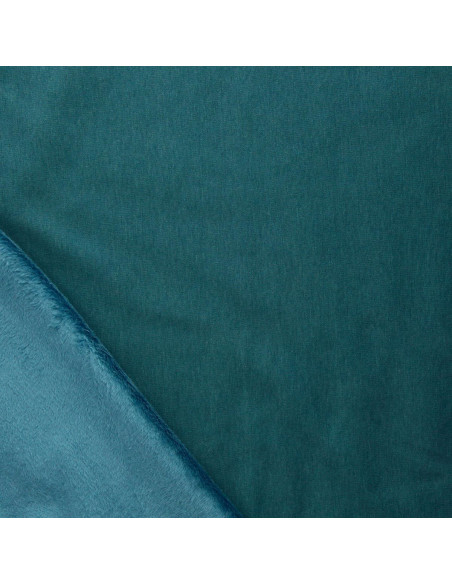 Tissu sweat polaire alpine - Bleu pétrole