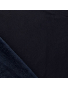 Tissu sweat polaire alpine - Bleu marine foncé