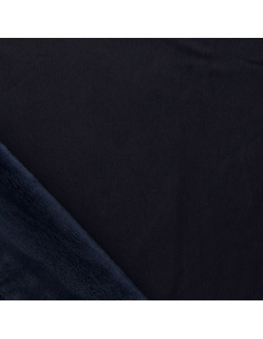 Tissu sweat polaire alpine - Bleu marine foncé