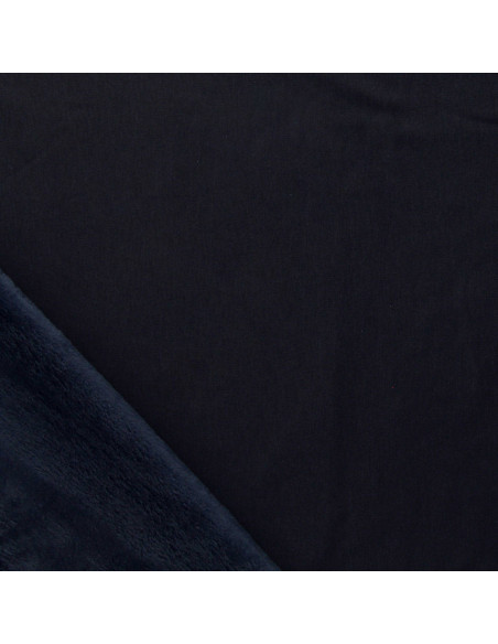 Tissu sweat polaire alpine - Bleu marine foncé
