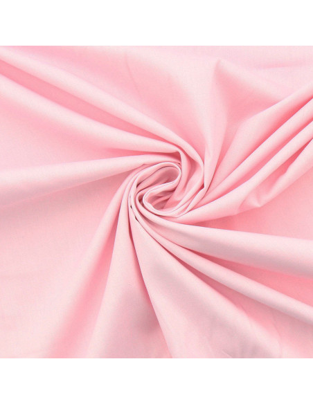 Tissu popeline de coton - Rose layette