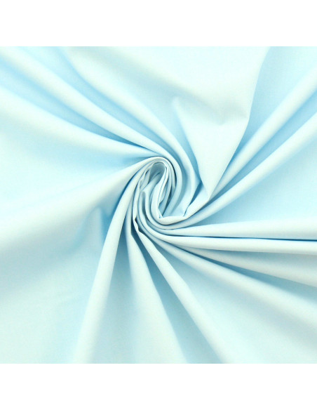Tissu popeline de coton - Bleu layette