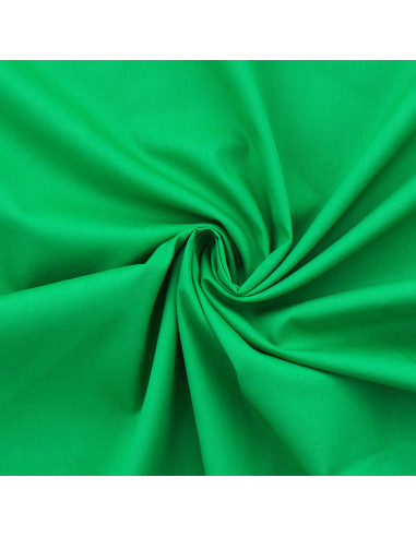 Tissu popeline de coton - Vert herbe