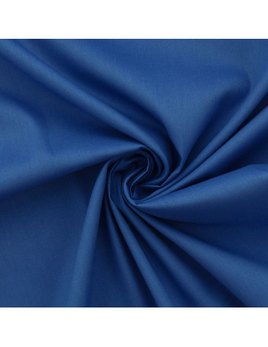 Tissu popeline de coton - Bleu de France