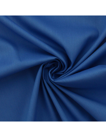Tissu popeline de coton - Bleu de France