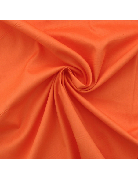 Tissu popeline de coton - Carotte