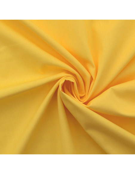 Tissu popeline de coton - Jaune paille