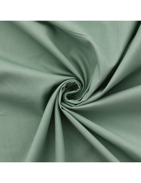 Tissu popeline de coton - Vert de gris