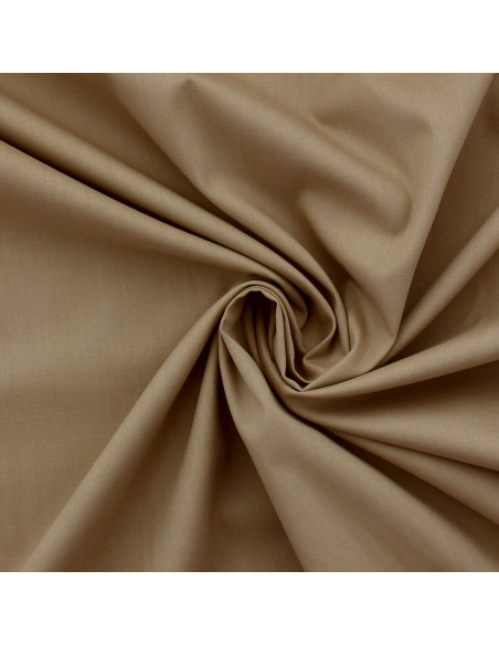 Tissu popeline de coton - Beige
