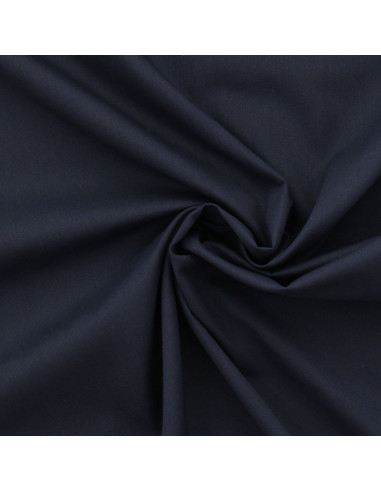 Tissu popeline de coton - Bleu marine