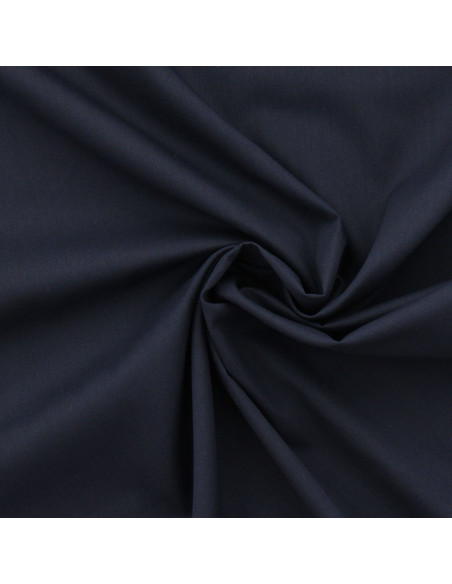 Tissu popeline de coton - Bleu marine