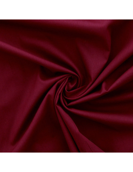 Tissu popeline de coton - Bordeaux