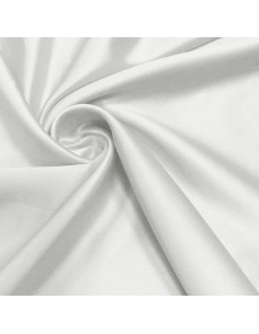 Tissu satin extensible - Blanc cassé