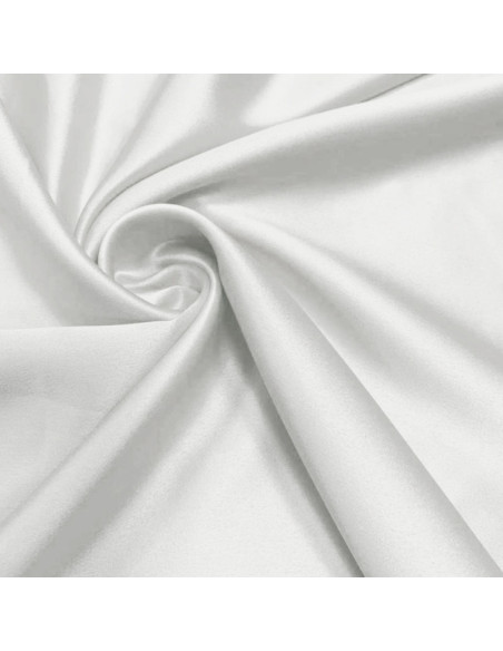 Tissu satin extensible - Blanc cassé