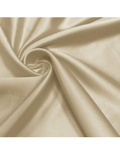 Tissu satin extensible - Naturel