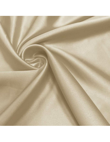 Tissu satin extensible - Naturel