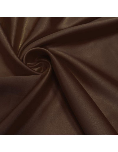Tissu satin extensible - Marron