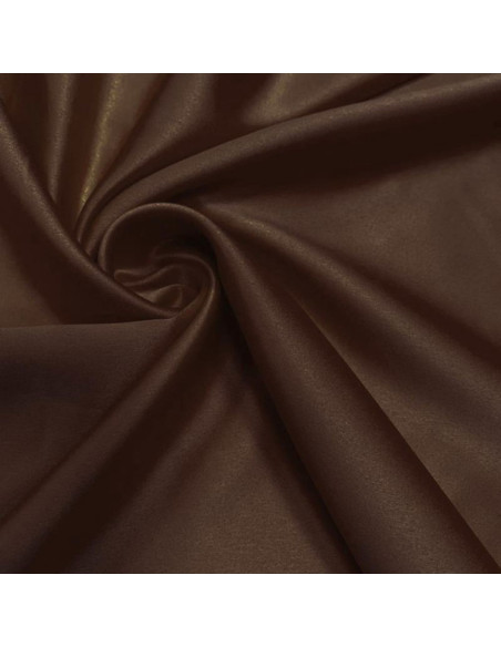 Tissu satin extensible - Marron