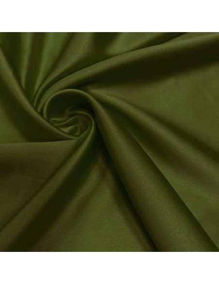 Tissu satin extensible - Vert mousse foncé