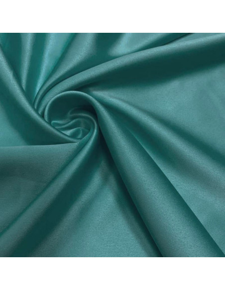 Tissu satin extensible - Emeraude