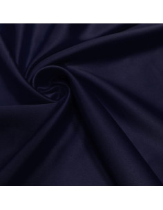 Tissu satin extensible - Bleu foncé
