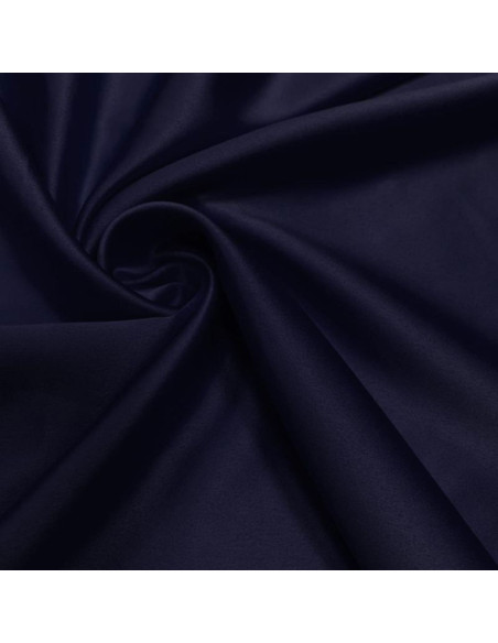 Tissu satin extensible - Bleu foncé
