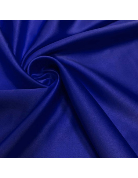 Tissu satin extensible - Bleu électrique