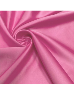 Tissu satin extensible - Rose